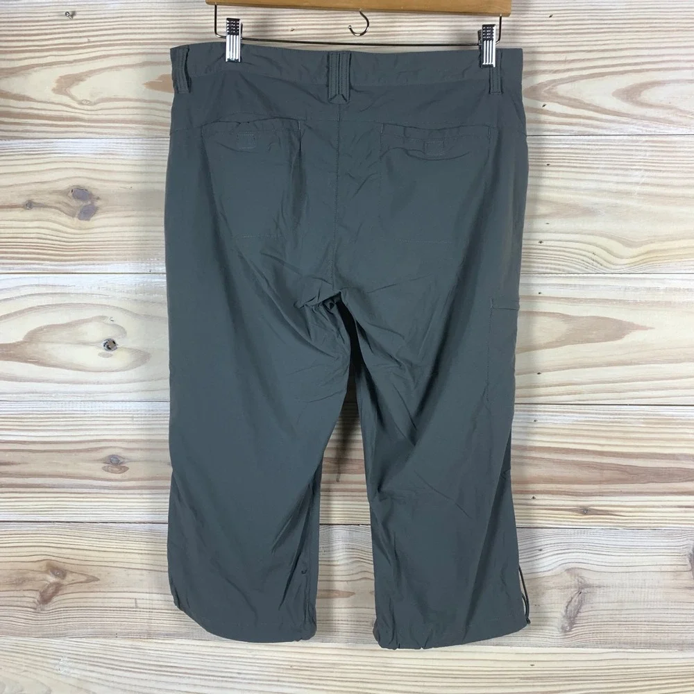Eddie Bauer Travex Pants Womens 10‎ Gray Cropped Hiking Stretch Cargo Gorpcore